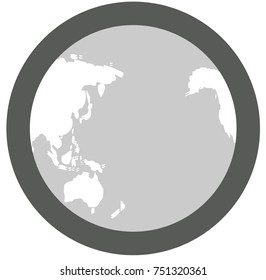 Earth world planet isolated vector illustration