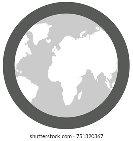 Earth world planet isolated vector illustration