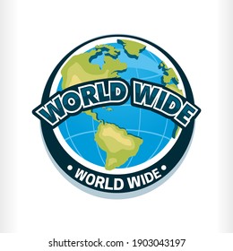 Earth World From Space Vector Illustrations