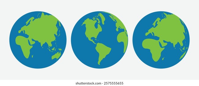 Earth World Vector isolated white background 