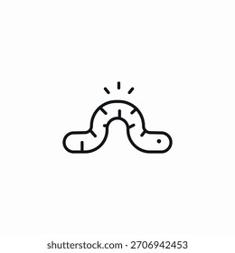 Vector de signo de icono de gusano de tierra