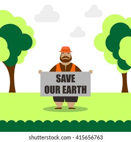 Earthday Illustration Template Template