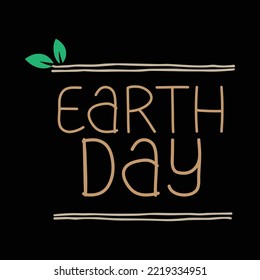 Earthday printable vector design for print