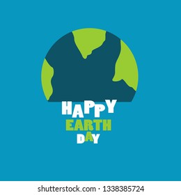 Earthday vector illustration, banner design, template, celebration, poster