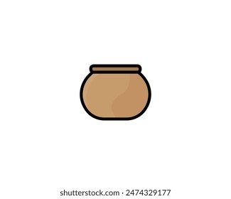 Diseño de Vector de icono de jarra de tierra
