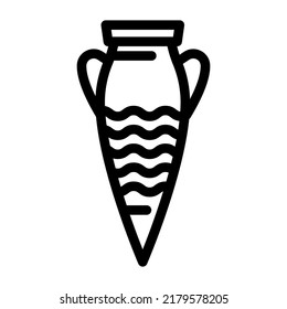 earthenware amphora line icon vector. earthenware amphora sign. isolated contour symbol black illustration