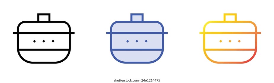 earthenware icon. Linear, Blue Fill and Gradient Style Design Isolated On White Background