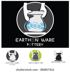 Earthenware Pottery Industry Logo, four designs