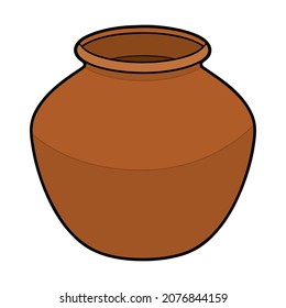 earthenware vector illustration,isolated on white background,top view