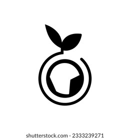 Icono compatible con la Tierra sobre fondo blanco