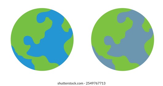 Earth-globe vector icon illustration on white background. Flat planet Earth icon. Vector illustration.