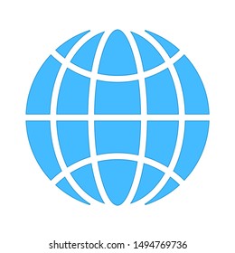 earth-grid icon. flat illustration of earth-grid - vector icon. earth-grid sign symbol