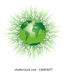 earth,planet with roots