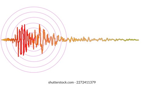 Earthquake activity radar seismic seismograph machine illustration vector