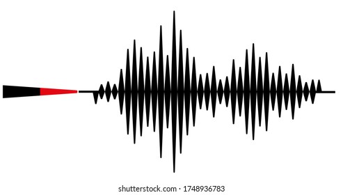 Earthquake background. seismogram for seismic measurement.