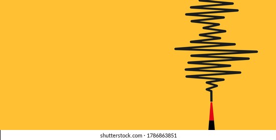 Earthquake Background. Seismogram For Seismic Measurement.