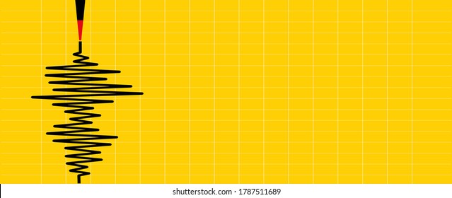 Earthquake background. seismogram for seismic measurement.