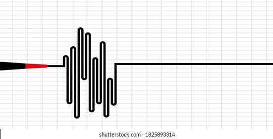 Earthquake background. seismogram for seismic measurement.