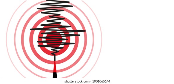 Earthquake background. seismogram for seismic measurement.