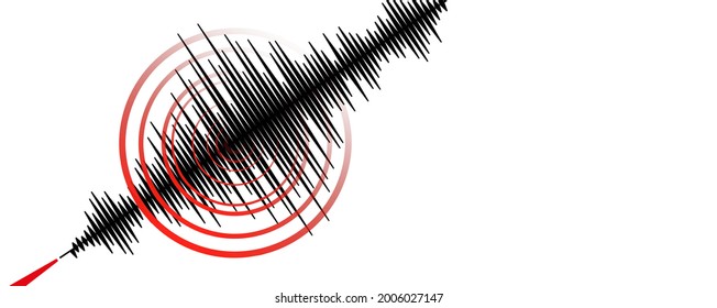 Earthquake background. seismogram for seismic measurement.