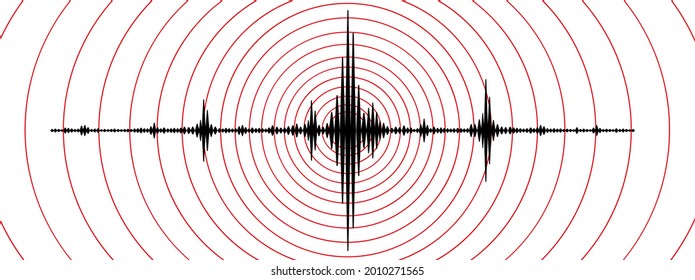 Earthquake Background. Seismogram For Seismic Measurement.