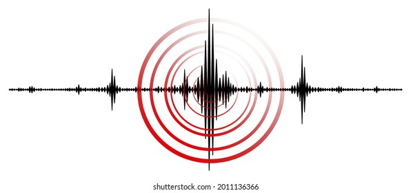 Earthquake background. seismogram for seismic measurement.