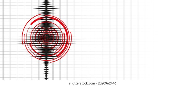 Earthquake Background. Seismogram For Seismic Measurement.