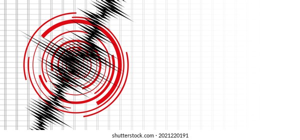 Earthquake background. seismogram for seismic measurement.