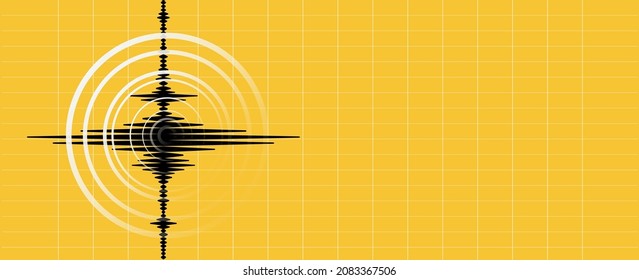 Earthquake background. seismogram for seismic measurement.