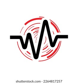 Earthquake background. seismogram for seismic measurement.