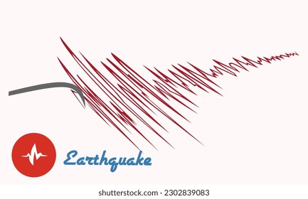 Earthquake background. seismogram for seismic measurement.