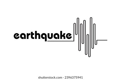 Erdbebenhintergrund. Seismogramm zur seismischen Messung.