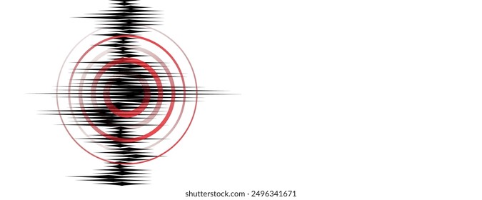 Fondo del terremoto. Sismograma para la medición sísmica.