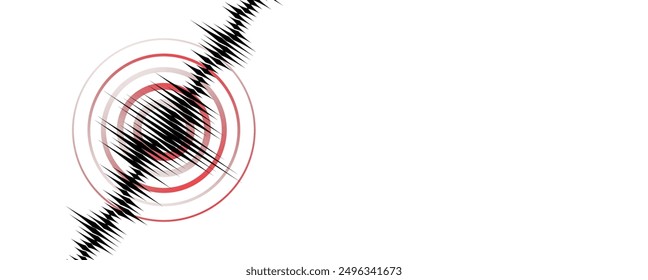 Earthquake background. seismogram for seismic measurement.