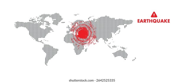 Earthquake background. seismogram for seismic measurement.