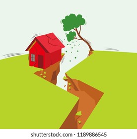 earthquake cartoon illustration 