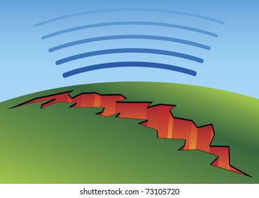 Earthquake cracks