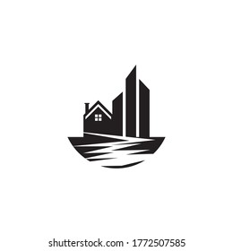 Earthquake disaster logo vector template 