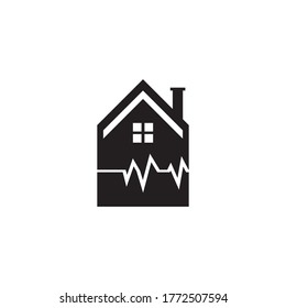 Earthquake disaster logo vector template 