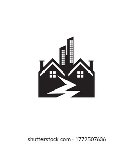 Plantilla vectorial del logotipo del desastre del terremoto 