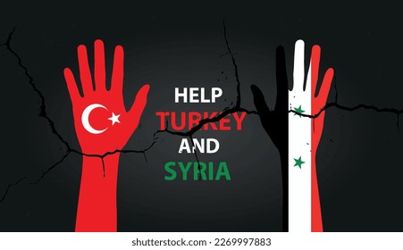 earthquake disaster in turkey and syria , turkey and syria need help , give a hand for turkey and syria for help and relief them