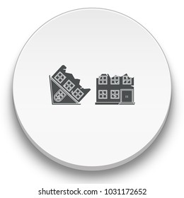 earthquake flat icon