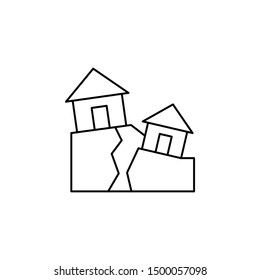 Earthquake ground icon. Element of natural disaster icon