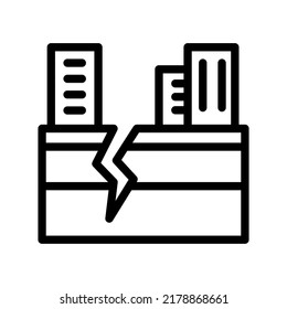 earthquake icon illustratin vector graphic