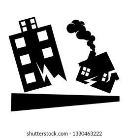 Earthquake icon illustration isolated vector sign symbol