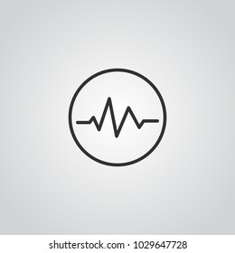 Earthquake Icon . line symbol vector illustration