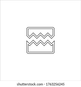 Earthquake icon. Natural calamity symbol. Logo design element