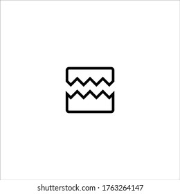 Earthquake icon. Natural calamity symbol. Logo design element