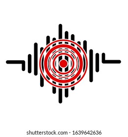 earthquake icon on white background