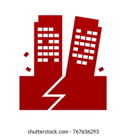 earthquake icon sign symbol

